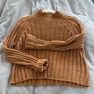 American Eagle Chenille Mock Neck Cropped Sweater